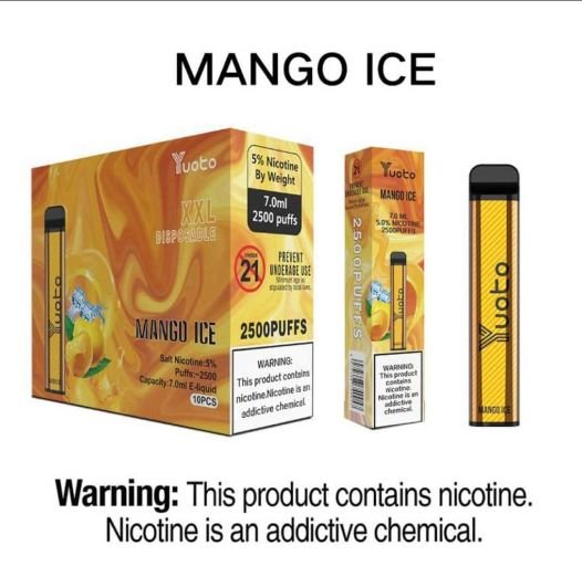 Yuoto Xxl Disposable 2500 Puffs Vape - Mango Ice