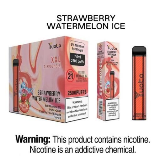 Yuoto Xxl Disposable 2500 Puffs Vape - Strawberry Watermelon Ice