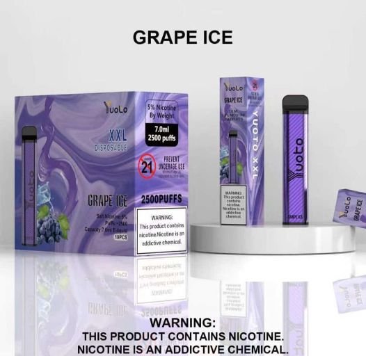 Yuoto Xxl Disposable 2500 Puffs Vape - Grape Ice