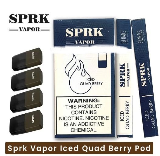 SPARK VAPOR Iced Quad Berry Pod Pre filled Disposable (Pack of 4)