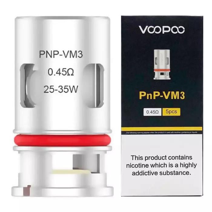 VOOPOOPnp Coils 0.45 Ohm Vm3 Coils VooPoo Vinci coils (Pack of 5) Works with Voopoo Vinci Mod Pod, Vinci X Kit and Vinci R Kit No Nicotine